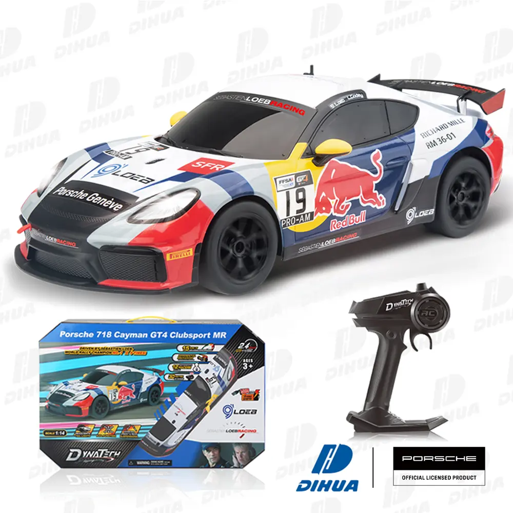 1:14 Schaal Officiële Licentie Auto Full-Functie 2.4G Rc Porsche 718 Cayman Gt4 Clubsport Mr Afstandsbediening Raceauto Voor Kinderen