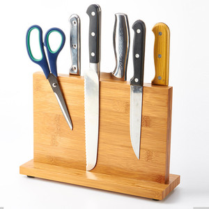 Porte-couteaux magnétique en bois massif, support de rangement pour couteaux de cuisine, design écologique - Product Image 4