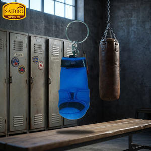 Porte-clés en cuir véritable et PU avec logo imprimé, gants de protection pour les sports de combat MMA et de boxe, designs personnalisés de haute qualité - Product Image 4