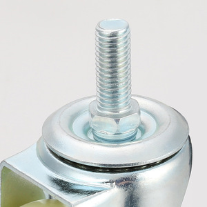 Industrial Swivel Caster Wheel 2 Inch Blue Zinc Plated PP Firm Tread Ball Bearing No Brake Durable Light Duty Furniture Trolley - Product Image 1