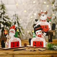 Weihnachts dekoration Festival Artikel, Holz DIY Kalender Ornamente, kreative neue Version von älteren Weihnachten Countdown