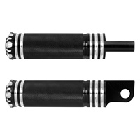 Repose-pieds de moto CNC avant et arrière, pédales noires/chromées pour Harley Touring Sportster Softail Dyna XL 883 1200