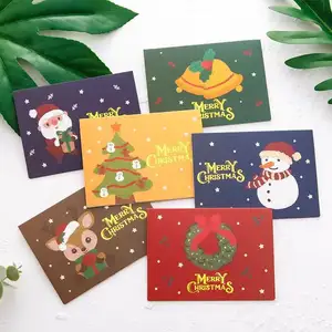 Toptan özel noel kağıt baskı hediye kartı kartpostal