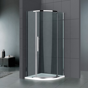 Mampara de Ducha Moderna con Perfil de Aluminio, Puerta Corredera Personalizada de Vidrio Esmerilado - Product Image 1