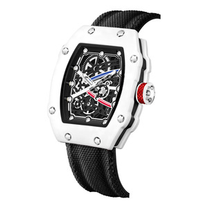 <span class=keywords><strong>Orologio</strong></span> da Uomo Ultra <span class=keywords><strong>Sottile</strong></span> in Nylon, Forma Cilindrica, Casual, Luminoso, Impermeabile, al Quarzo - Product Image 4