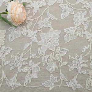Ivoire maille dentelle tissu brodé fleurs luxe français Net Style nouveau pour travail vêtements robe de mariée Sexy - Product Image 2
