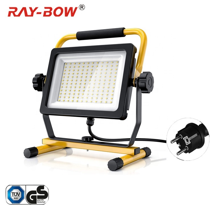 100W Working Light Outdoor LED 10000 Lumen 360 Rotate 4m Stromkabel Waterproof IP65 Metallgehause Flood Light Bauscheinwerfer