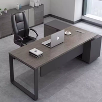 Nuevo Diseño de Muebles de Oficina, Escritorio Ejecutivo en Forma de L, Color Negro