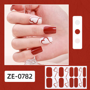 Fabricant Fournisseur Saint Valentin Série 3D Nail Art Autocollants <span class=keywords><strong>Français</strong></span> Lèvres Rouges Forme de Coeur Brillant Romantique Rose <span class=keywords><strong>Amour</strong></span> Design - Product Image 2