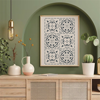 Pochoir Mandala Grand Format 15,7x23,6 Pouces, Réutilisable, pour Peinture DIY Murale, Décoration Intérieure et Extérieure
