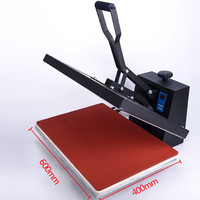 Presse à chaud manuelle 40x60cm (16x24 pouces) à clapet pour sublimation, contrôle numérique précis, pour vêtements personnalisés, garantie 1 an