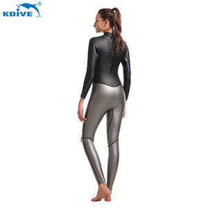 Traje de <span class=keywords><strong>Neopreno</strong></span> KDIVE Personalizado de <span class=keywords><strong>3mm</strong></span>, Traje de Buceo de Manga Larga para Mujer, Traje de Surf de Cuerpo Entero - Product Image 4