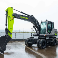 Excavatrice sur pneus ZE150WG G-Series Highway Pro 15 roues, moteur Cummins, transmission CVT à triple vitesse, commande ELAC, pompe moteur