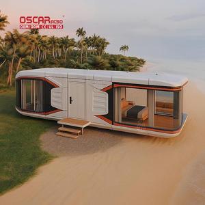 Casa contenedor prefabricada moderna para camping, alquiler de vacaciones, oficina móvil, espacio cápsula, casa - Product Image 1