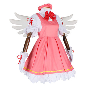 Disfraz de Cosplay de Sakura Cardcaptor, Vestido Rosa de Batalla con Alas - Product Image 2