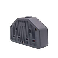 Adaptador de Cable Industrial ZNPON de 16A a 13A, Latón, 2 Salidas, 0.35M, Enchufe CEE de 3 Pines a Enchufe del Reino Unido GX03E