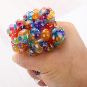 2025, venta al por mayor, juguetes creativos para apretar para adultos y niños, bolas para apretar de liberación de 6cm, cuentas de uva coloridas, divertidas para aliviar el estrés - Product Image 2