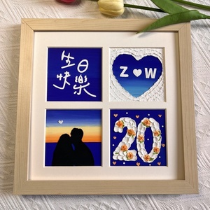 Kit Completo per Pittura a Olio su Tela con <span class=keywords><strong>Cornice</strong></span> Fai-da-Te, Design a Griglia Quadrata, Regalo di Compleanno Personalizzabile Fatto a Mano - Product Image 4