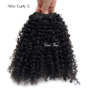 VMAE Natural Raw Virgin Afro Curl Onda ondulada HD Cierre Frontal de encaje transparente Línea de cabello de bebé Trama de cabello <span class=keywords><strong>humano</strong></span> Bundle Deal - Product Image 6