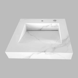 <span class=keywords><strong>Lavabo</strong></span> de piedra artificial rectangular moderno Tarpul, <span class=keywords><strong>lavabo</strong></span> de superficie sólida con parte superior de tocador, fregadero de armario de mármol de cerámica para colgar en la pared - Product Image 3