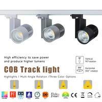 Lampu sorot LED Cob Modern lampu langit-langit alumunium sorot dalam ruangan dapat disesuaikan dengan visibilitas tinggi