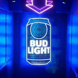 掉落送货酒吧标志餐厅啤酒品牌广告标志芽灯文字标志3D霓虹灯定制紫外打印发光二极管霓虹灯