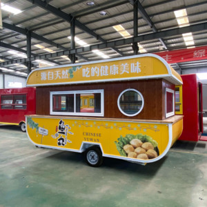 Remolque de Comida Móvil para Pizza, Camión de Comida, Remolques de Comida para Concesiones de Crepas, Camioneta de Café, Remolque de Comida Portátil para Catering - Product Image 1