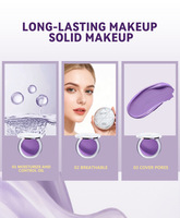Poudre Crème Correctrice Mate Naturelle Imperméable Lavande Violette Longue Tenue pour Tous Types de Peau OEM
