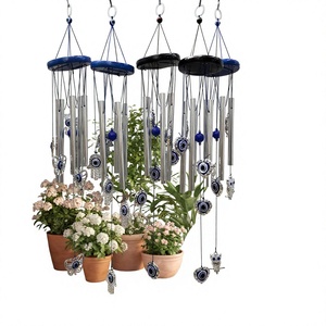 Hemasa Fashions Polished Aluminum Alloy Handmade Beijing Wind <b>Chimes</b> 12 Tube Hanging Irregular Shape <b>Garden</b> Ornament Outdoor - Product Image 6