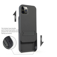Étui de téléphone portable en TPU et PC avec support pour iPhone 12 Pro Max