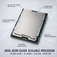 Processeur Ultimate Silver 4210R Version Officielle 2.4G Fréquence Principale 10 Cœurs 20 Threads