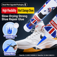 Nianlida 50ml Adhésif de réparation pour baskets, résine polymère solvantée, imperméable, lavable, faible odeur, haute élasticité, résistant aux chocs, pour collage de semelles