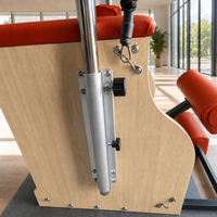 Chaise Wunda de Pilates en bois d'érable avec pédale réglable, combo de stabilité, ressorts et poignées pour usage domestique, salle de sport ou studio
