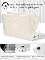 Coque rigide en cuir PU pour MacBook Pro 13 pouces A2338 A2289 A2251 A2159 A1989 A1706