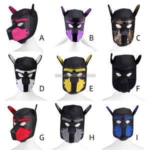 SacKnove 51027 érotique étanche <span class=keywords><strong>SM</strong></span> fétiche esclave respirant discothèque Cosplay tête enveloppement <span class=keywords><strong>masque</strong></span> <span class=keywords><strong>chien</strong></span> capuche Bondage couvre-chef - Product Image 1
