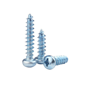 Pan Head Zinc Plated Stainless Steel <b>Screws</b> Metric Coarse Thread 12mm Cap Diameter Class 8.8 - Product Image 4