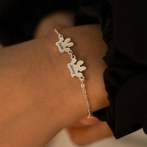 SongYi DIY Paw Print Nom <span class=keywords><strong>Bracelet</strong></span> Personnaliser Pattes <span class=keywords><strong>De</strong></span> <span class=keywords><strong>Chien</strong></span> En Acier Inoxydable Bracelets Personnalisés - Product Image 4
