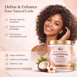Crème rehausseur de boucles à la noix de coco et à l'hibiscus <span class=keywords><strong>pour</strong></span> <span class=keywords><strong>cheveux</strong></span> bouclés épais, crème hydratante anti-frisottis sans sulfate ni parabène - Product Image 3