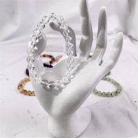 Bracelets Perles Élastiques Polies Artisanales Énergie Curative Naturelle 8mm Prix Usine Bracelet Cristal Clair pour Cadeaux