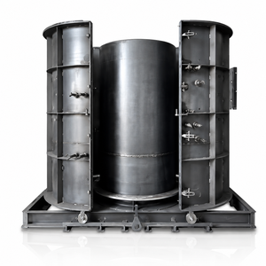Moule en acier segmenté circulaire pour fondation de puits d'inspection en béton armé, bac de récupération de caniveau, coffrage de chambre d'inspection, moule à diamètre personnalisé - Product Image 2