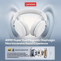 Casque audio sans fil Lenovo Th60 ANC à réduction de bruit, stéréo, basses profondes, Hifi, BT5.4, pour la course, le sport et les jeux