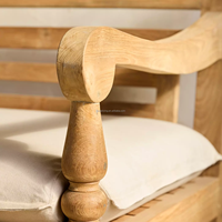 Ensemble de canapés d'extérieur en teck de style resort Sageliving avec fauteuil et coussins pour hôtel, villa, jardin, patio