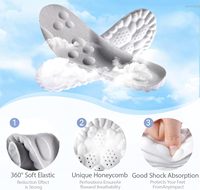 1 paire de semelles intérieures en mousse à mémoire de forme 4D, souples, pour fasciite plantaire, soutien de la voûte plantaire, inserts orthopédiques avec absorption des chocs pour le sport
