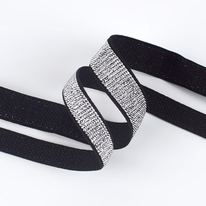 Deepeel KY407-Cinturón de poliéster para ropa, accesorios de costura, cinta elástica de seda dorada y plateada, 3,8 cm - Product Image 5