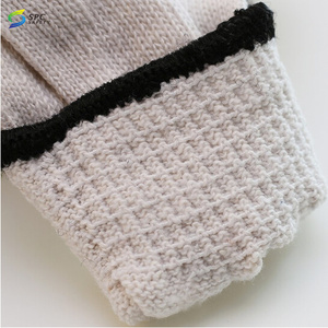 Guantes de trabajo de punto de hilo de poliéster blanco sin costuras de almacén de fábrica reutilizables ligeros económicos industriales de uso general - Product Image 3