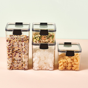 Oxo – conteneurs de stockage alimentaire rectangulaires, couvercle hermétique à clipser, en plastique transparent, pour le stockage des céréales et des grains de cuisine, 2104081 - Product Image 2