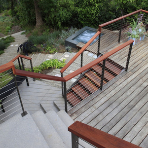 Thiết Kế Mới Dây Cáp Lan Can Stairway Trung Quốc Nhà Sản Xuất Thép Hàng Rào Bảng Điều Khiển Phổ Biến Cáp Boong Lan Can - Product Image 2