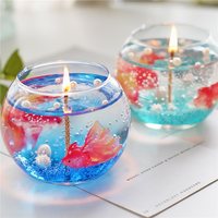 Perle Bulle Fish Tank Poisson Rouge Aromathérapie Bougie Cadeau D'anniversaire Fille Bonne Chance Koi Ashore Décoration Main Boîte Cadeau