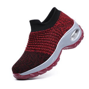 Scarpe Sportive da Passeggio per <span class=keywords><strong>Donna</strong></span> 2021, Traspiranti, in Tessuto Fly Knitting, <span class=keywords><strong>Sneakers</strong></span> a Calzino <span class=keywords><strong>Viola</strong></span> per Uso Casual - Product Image 4