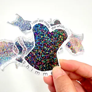 자체 접착 불규칙한 모양 홀로그램 로고 스티커 인쇄 맞춤형 다이 컷 레이저 홀로그램 스티커